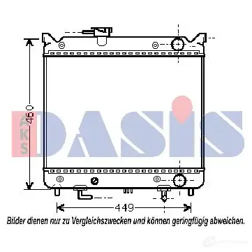 Радиатор охлаждения двигателя AKS DASIS 320022n 872799 4044455208594 29A X1UU