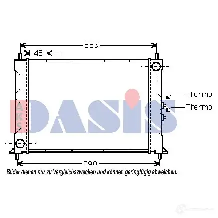 Радиатор охлаждения двигателя AKS DASIS AP0YR Y 4044455453208 873187 370390n