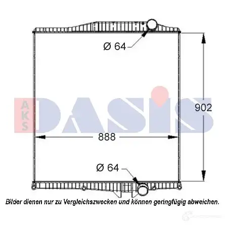 Радиатор охлаждения двигателя AKS DASIS 4044455476245 280005s ZY YL54 872527