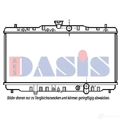 Радиатор охлаждения двигателя AKS DASIS 868512 100620n QMU F0E 4044455177555