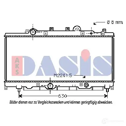 Радиатор охлаждения двигателя AKS DASIS 4044455175339 WXS4 I 080990n 867708