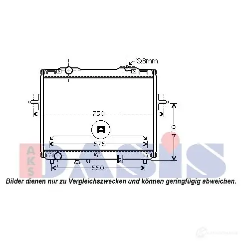 Радиатор охлаждения двигателя AKS DASIS 4044455447856 510088n I 7BAZQ7 874253 изображение 0