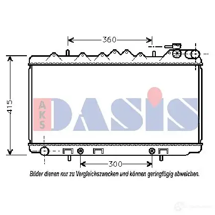 Радиатор охлаждения двигателя AKS DASIS YAKQ RVI 4044455173588 070670n 867332