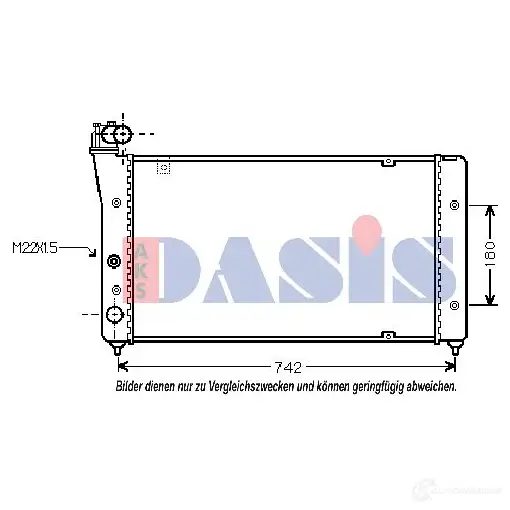 Радиатор охлаждения двигателя AKS DASIS D CYIGYZ 330130n 872933 4044455189831 - Изображение 1