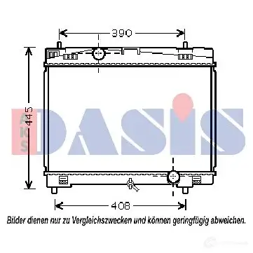 Радиатор охлаждения двигателя AKS DASIS 871669 DAUT 1 4044455462897 210218n