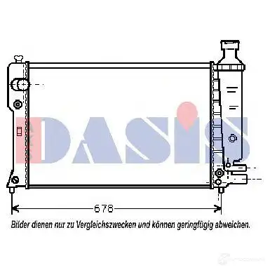 Радиатор охлаждения двигателя AKS DASIS NFH2 V7 870767 161060n 4044455183846 - Изображение 1