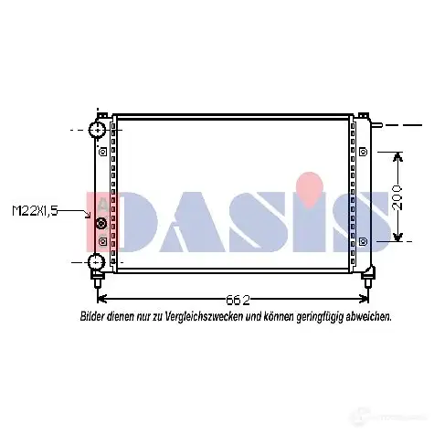 Радиатор охлаждения двигателя AKS DASIS UNJ TD 330090n 872932 4044455189824