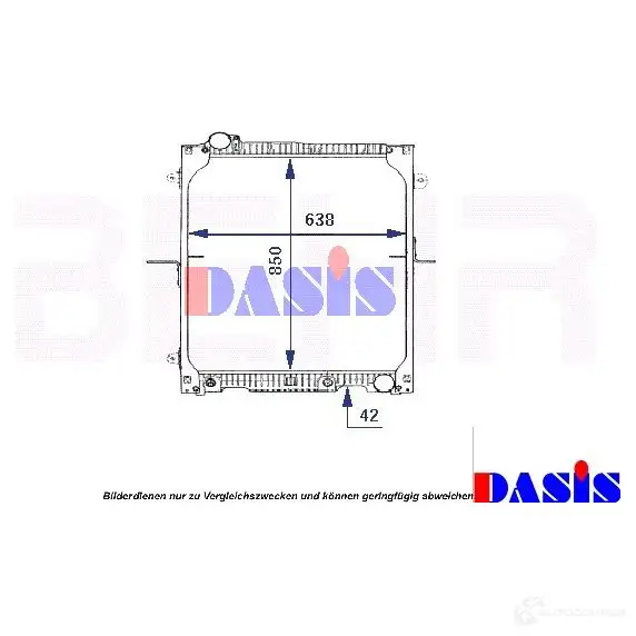 Радиатор охлаждения двигателя AKS DASIS 135280n 869656 4044455157854 WUA 2ZQ