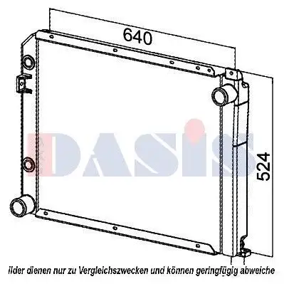 Радиатор охлаждения двигателя AKS DASIS G MBBU0 869419 130039n 4044455470021