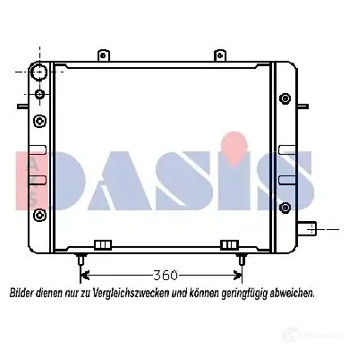 Радиатор охлаждения двигателя AKS DASIS 870099 4044455193449 150001n OVO CG