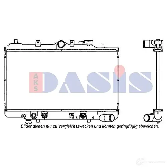 Радиатор охлаждения двигателя AKS DASIS 4044455165545 400210t SG ZFL 873457 - Изображение 1
