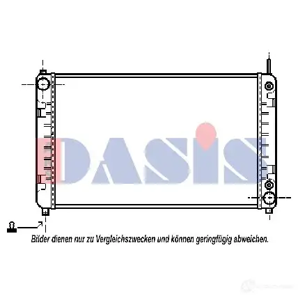 Радиатор охлаждения двигателя AKS DASIS 869578 WR0Z3 ST 132330n 4044455180180