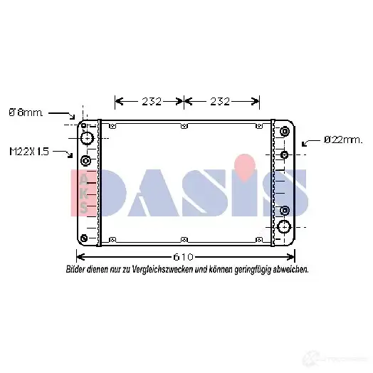 Радиатор охлаждения двигателя AKS DASIS 4044455184140 870943 U KRN8ZM 170050n