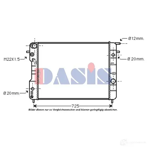 Радиатор охлаждения двигателя AKS DASIS 4044455447481 150082n 7ST XF 870164
