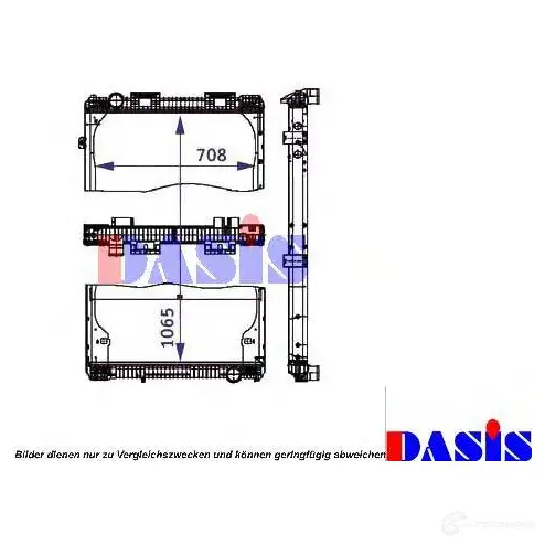 Радиатор охлаждения двигателя AKS DASIS 4044455167570 3 HF4R9O 67843900 260760t