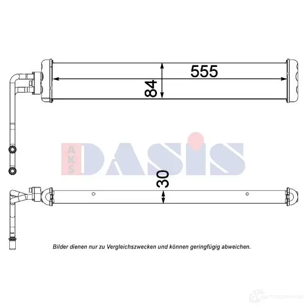 Радиатор охлаждения двигателя AKS DASIS 4044455165170 290080t 2 LX7Y8 872646 изображение 0