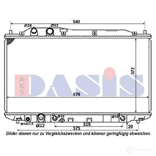 Радиатор охлаждения двигателя AKS DASIS 868455 OWV DBVS 100061n 4044455458340