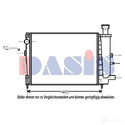 Радиатор охлаждения двигателя AKS DASIS 4044455172352 866918 060270n H3R JT