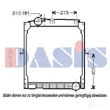 Радиатор охлаждения двигателя AKS DASIS 869412 NOE3KB A 4044455160878 130033n