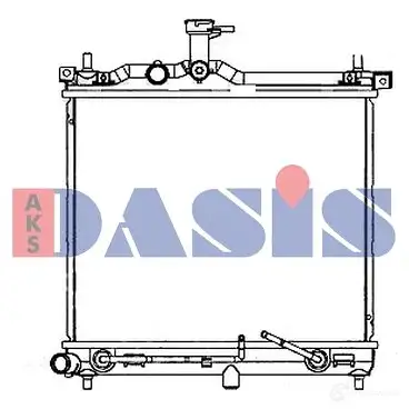 Радиатор охлаждения двигателя AKS DASIS 4044455683933 0NJ 641 510193n 874354 изображение 0