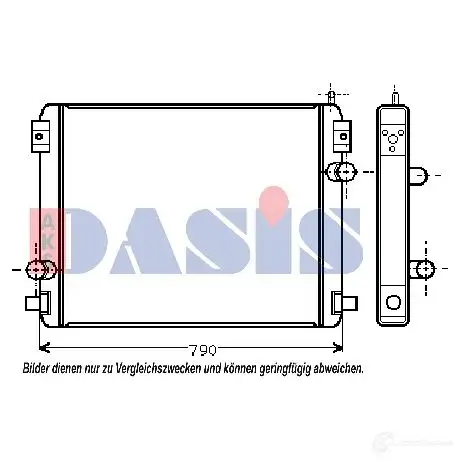 Радиатор охлаждения двигателя AKS DASIS XIH RN 4044455158417 280010n 872531