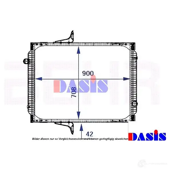 Радиатор охлаждения двигателя AKS DASIS 390014n 4044455160168 873273 V692P 29