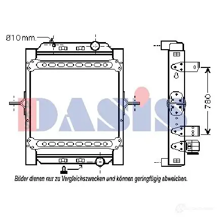 Радиатор охлаждения двигателя AKS DASIS 4044455460282 X3I 0XV3 390032n 873289