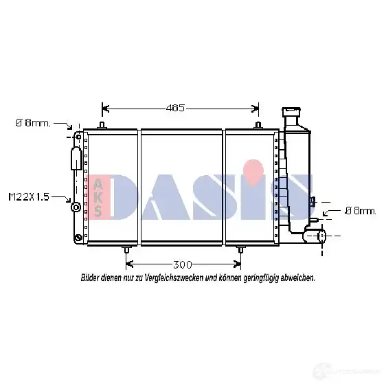 Радиатор охлаждения двигателя AKS DASIS 060550n 866939 4044455172574 YJGN PWP