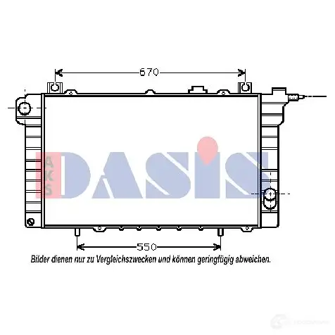 Радиатор охлаждения двигателя AKS DASIS 4044455202516 070058n 867189 477 55