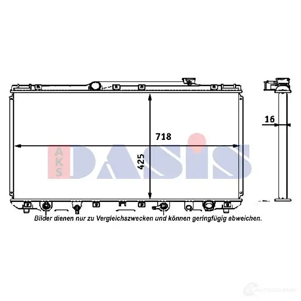 Радиатор охлаждения двигателя AKS DASIS DWH 5U 4044455209492 871611 210143n