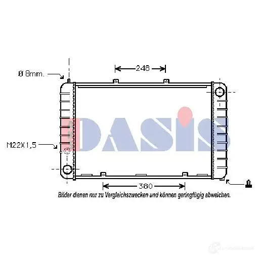 Радиатор охлаждения двигателя AKS DASIS 171010n 870954 4044455184256 KLBQ B