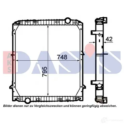 Радиатор охлаждения двигателя AKS DASIS 873443 4044455499145 WT C1EJD 400041n