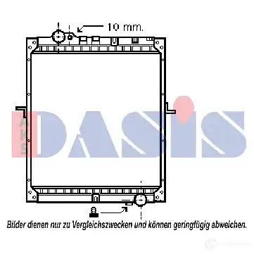 Радиатор охлаждения двигателя AKS DASIS 4044455157670 869637 AQ8 GDV 134270n изображение 0