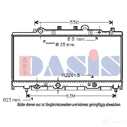 Радиатор охлаждения двигателя AKS DASIS P TZT36 080980n 867707 4044455175322