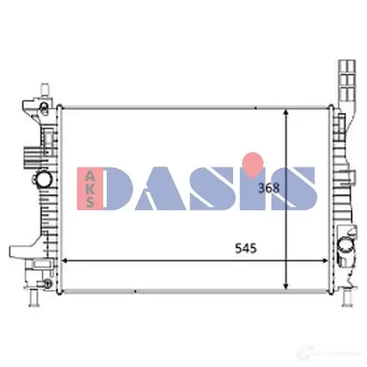 Радиатор охлаждения двигателя AKS DASIS 868102 HZ PQG 4044455682783 090128n изображение 0