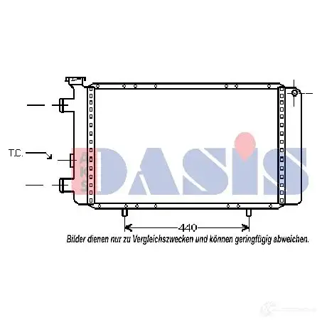 Радиатор охлаждения двигателя AKS DASIS 871144 G GC3N 180800n 4044455184980