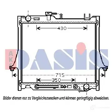 Радиатор охлаждения двигателя AKS DASIS 4044455461982 230004n 325 KKWO 872187
