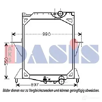 Радиатор охлаждения двигателя AKS DASIS 280009n 872529 WIM LS1 4044455209102 изображение 0