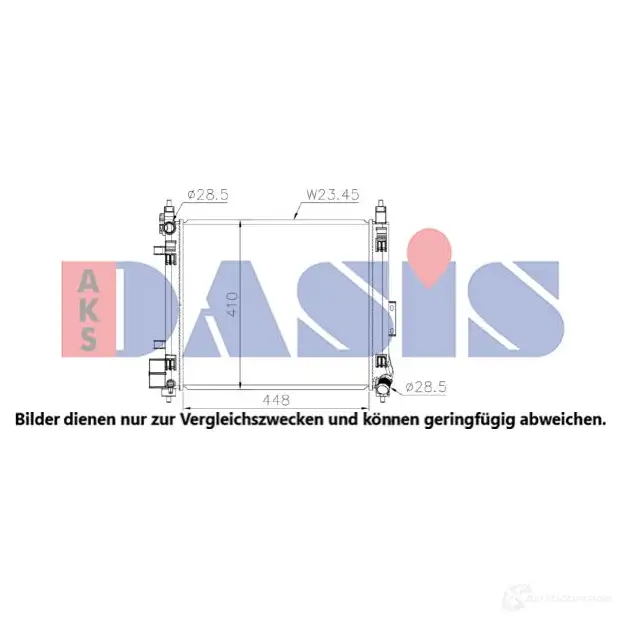 Радиатор охлаждения двигателя AKS DASIS PAMF 1B 867279 070173n 4044455564843