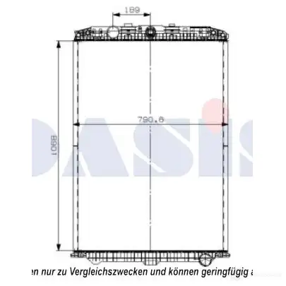 Радиатор охлаждения двигателя AKS DASIS 290012s 4044455535669 872634 PY O0S