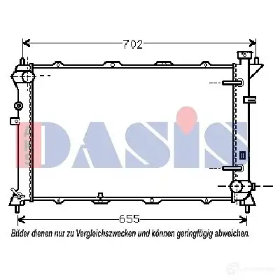 Радиатор охлаждения двигателя AKS DASIS 4044455192671 875024 A VYP8 560100n