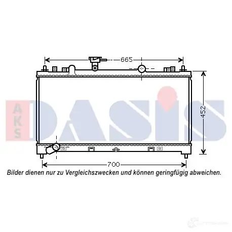 Радиатор охлаждения двигателя AKS DASIS 110078n ST PUPR 868700 4044455548317 изображение 0