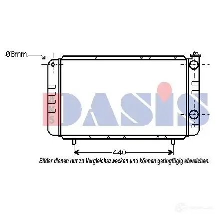 Радиатор охлаждения двигателя AKS DASIS H56M9 SQ 4044455184683 871121 180480n