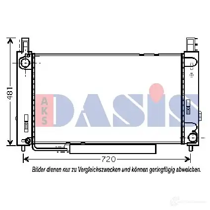 Радиатор охлаждения двигателя AKS DASIS 868958 R5VF C0 4044455209379 120087n