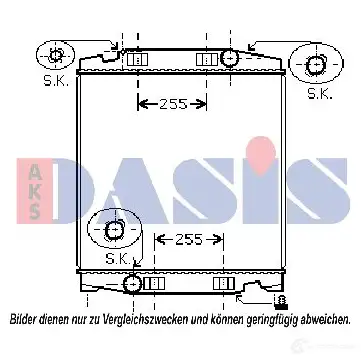 Радиатор охлаждения двигателя AKS DASIS GD AW8 4044455160229 400007n 873415
