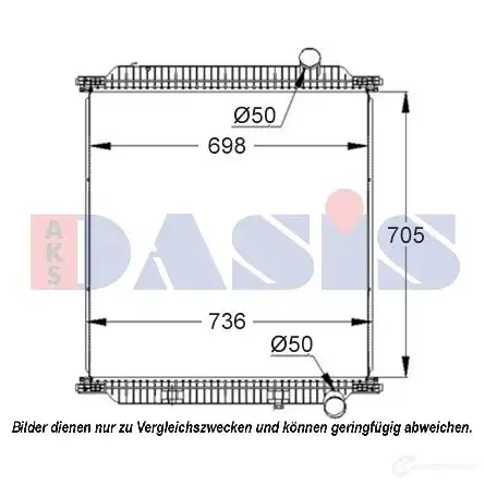 Радиатор охлаждения двигателя AKS DASIS 4044455476238 VJDX DC 390035s 873295