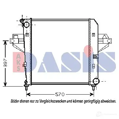 Радиатор охлаждения двигателя AKS DASIS B6ZGV S 4044455461999 874686 520116n