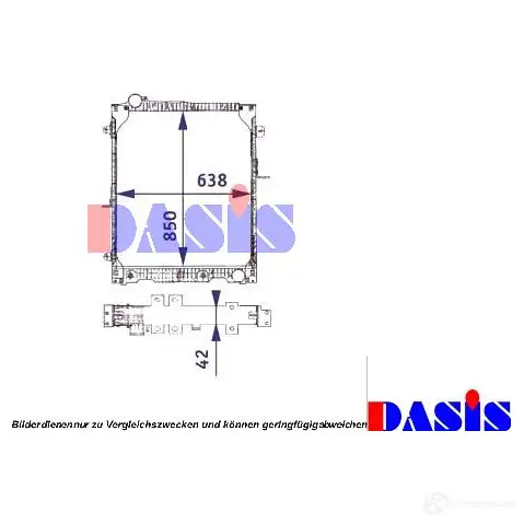 Радиатор охлаждения двигателя AKS DASIS 869436 E0 9VEGX 130090n 4044455156420 изображение 0