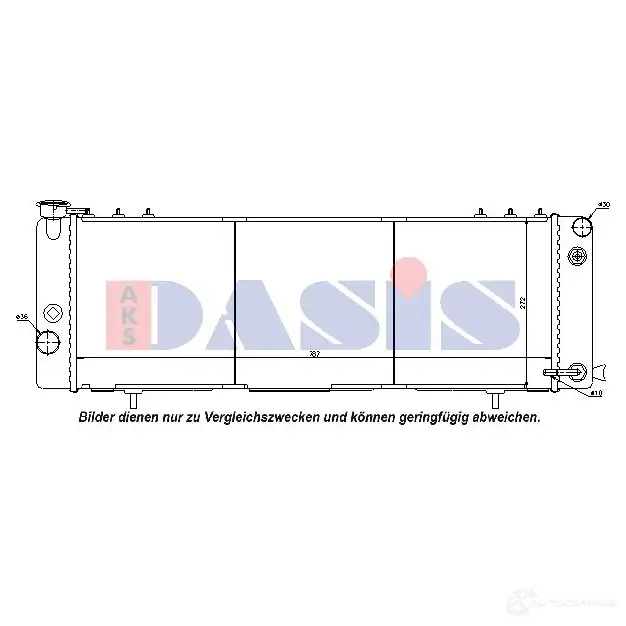 Радиатор охлаждения двигателя AKS DASIS 874619 4044455194057 520004n 4E I23P