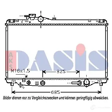 Радиатор охлаждения двигателя AKS DASIS 4044455209041 210136n 871604 4 ZHDOI